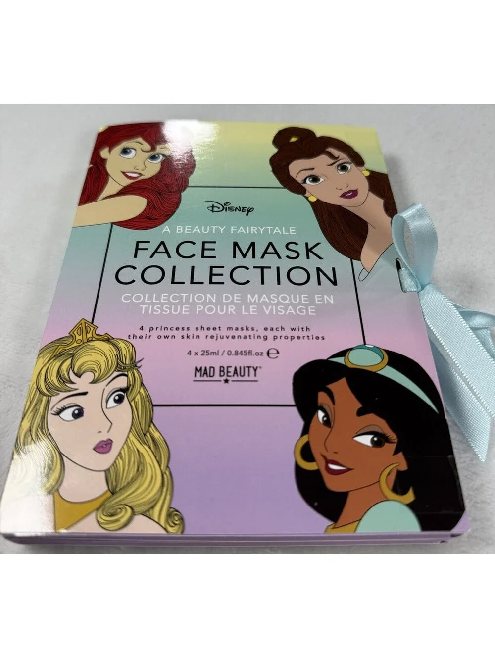Disney Princess Face Mask Collection Set of 4 Beauty Aurora Ariel Belle Jasmine